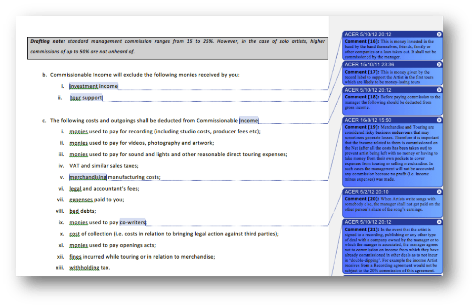Drafting notes
